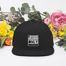 Load image into Gallery viewer, Jesus Only Snapback Hat