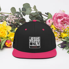 Load image into Gallery viewer, Jesus Only Snapback Hat