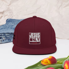 Load image into Gallery viewer, Jesus Only Snapback Hat