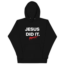 Load image into Gallery viewer, JESUS DID IT. (Hebrews 2:9) Unisex Hoodie