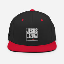 Load image into Gallery viewer, JESUS ONLY Snapback Hat
