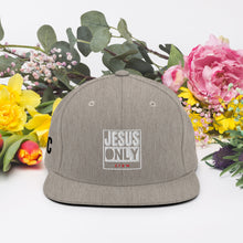 Load image into Gallery viewer, Jesus Only Snapback Hat
