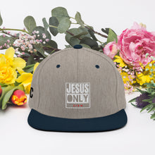 Load image into Gallery viewer, Jesus Only Snapback Hat
