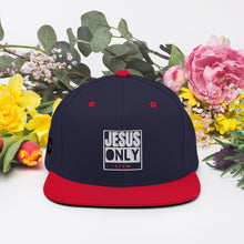Load image into Gallery viewer, Jesus Only Snapback Hat
