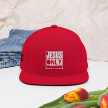 Load image into Gallery viewer, Jesus Only Snapback Hat
