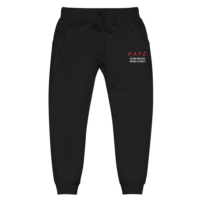 H.O.P.E.  fleece sweatpants