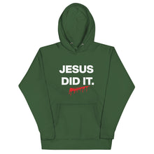 Load image into Gallery viewer, JESUS DID IT. (Hebrews 2:9) Unisex Hoodie
