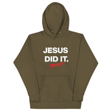 Load image into Gallery viewer, JESUS DID IT. (Hebrews 2:9) Unisex Hoodie
