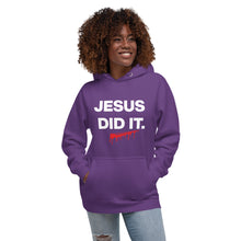 Load image into Gallery viewer, JESUS DID IT. (Hebrews 2:9) Unisex Hoodie
