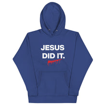 Load image into Gallery viewer, JESUS DID IT. (Hebrews 2:9) Unisex Hoodie
